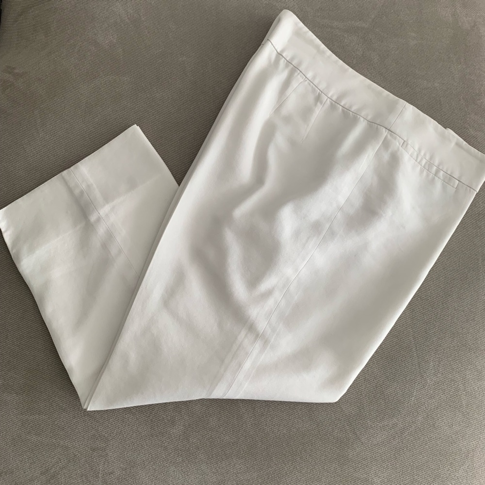 Ann Taylor Cropped Suit Pant, Light Khaki, Size 6P